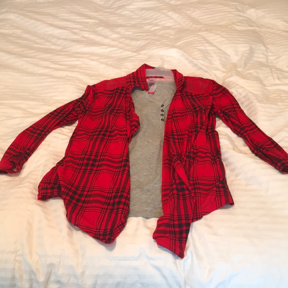 Tank with long sleeve soft flannel